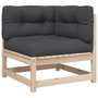 Voir la diapositive 5 : VIDAXL Salon de jardin 7 pcs avec coussins bois de pin massif