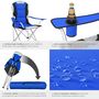 Voir la diapositive 5 : tectake Chaises de camping Pliable, rembourrée bleu ensemble de 4