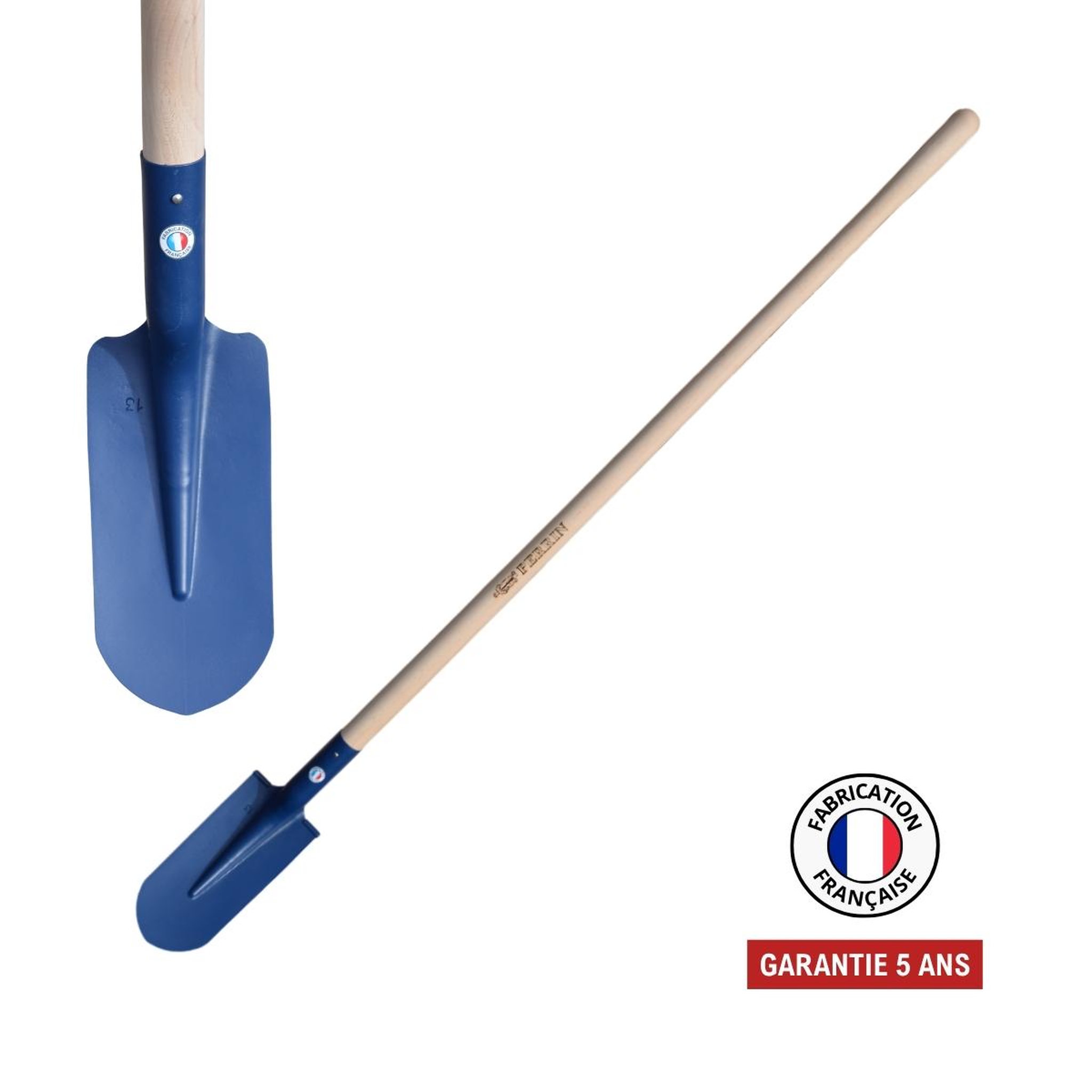 OUTILS PERRIN Pelle fortification 13 cm - manche 130 cm pefc - outil de terrassement