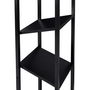 Voir la diapositive 6 : ID MARKET Range bûches vertical acier noir avec 2 étagères H.112 CM pour cheminée