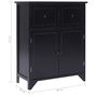 Voir la diapositive 6 : VIDAXL Armoire laterale Noir 60x30x75 cm Bois de Paulownia