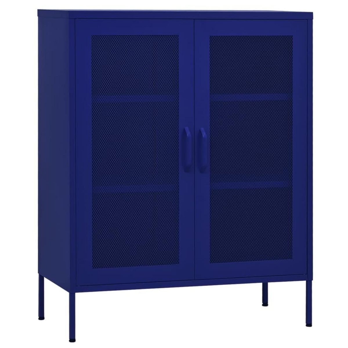 VIDAXL Armoire de rangement Bleu marine 80x35x101,5 cm Acier