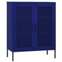 Voir la diapositive 2 : VIDAXL Armoire de rangement Bleu marine 80x35x101,5 cm Acier