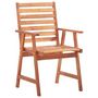 Voir la diapositive 3 : VIDAXL Chaises a manger d'exterieur lot de 2 et coussins Acacia massif