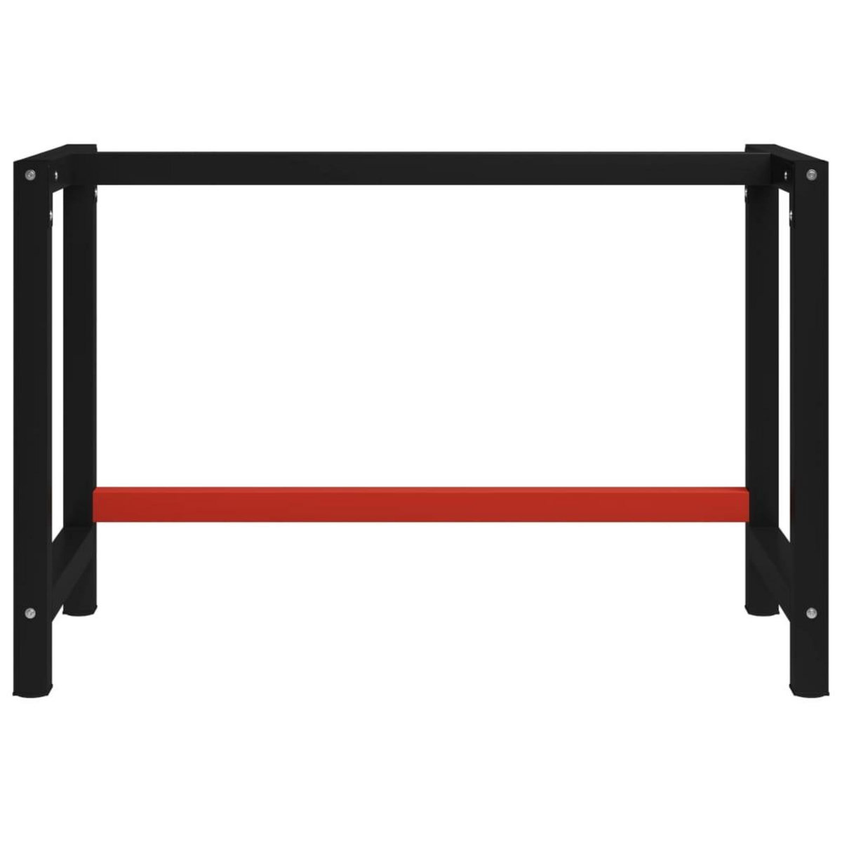 VIDAXL Cadre de banc de travail Metal 120x57x79 cm Noir et rouge