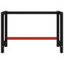 Voir la diapositive 2 : VIDAXL Cadre de banc de travail Metal 120x57x79 cm Noir et rouge