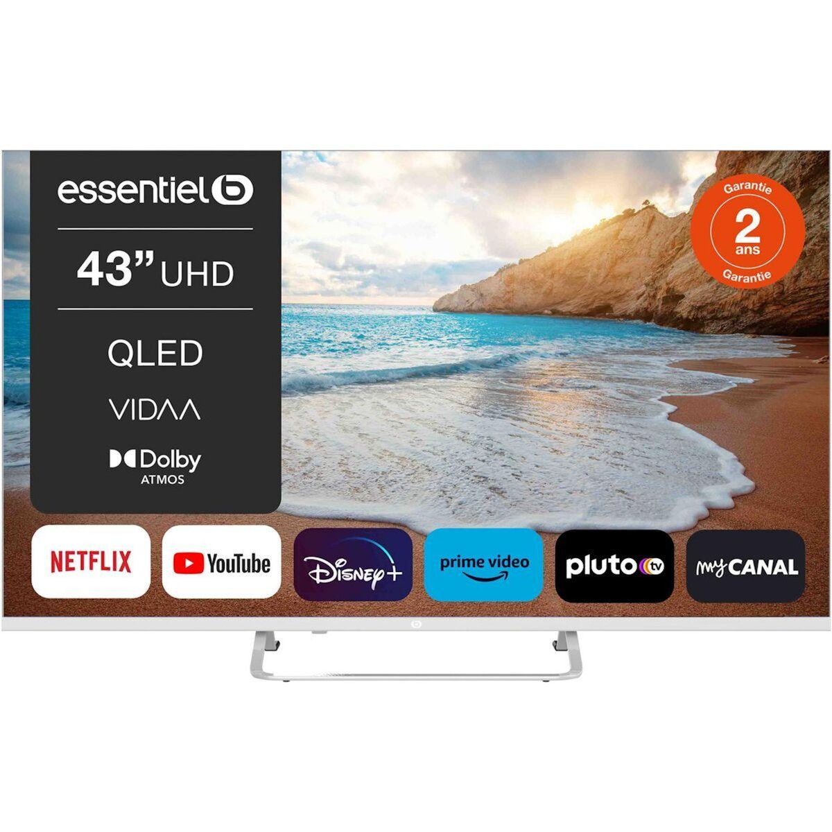ESSENTIEL B TV QLED Blanc 43QLED306W ( 109cm )