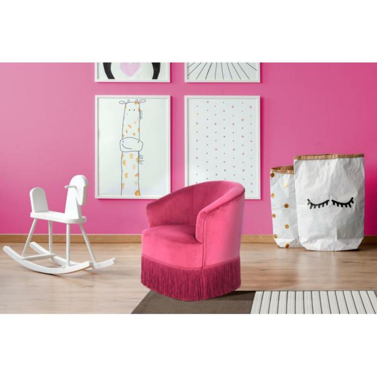 Paris Prix Fauteuil Enfant Design  Alfred  50cm Bordeaux