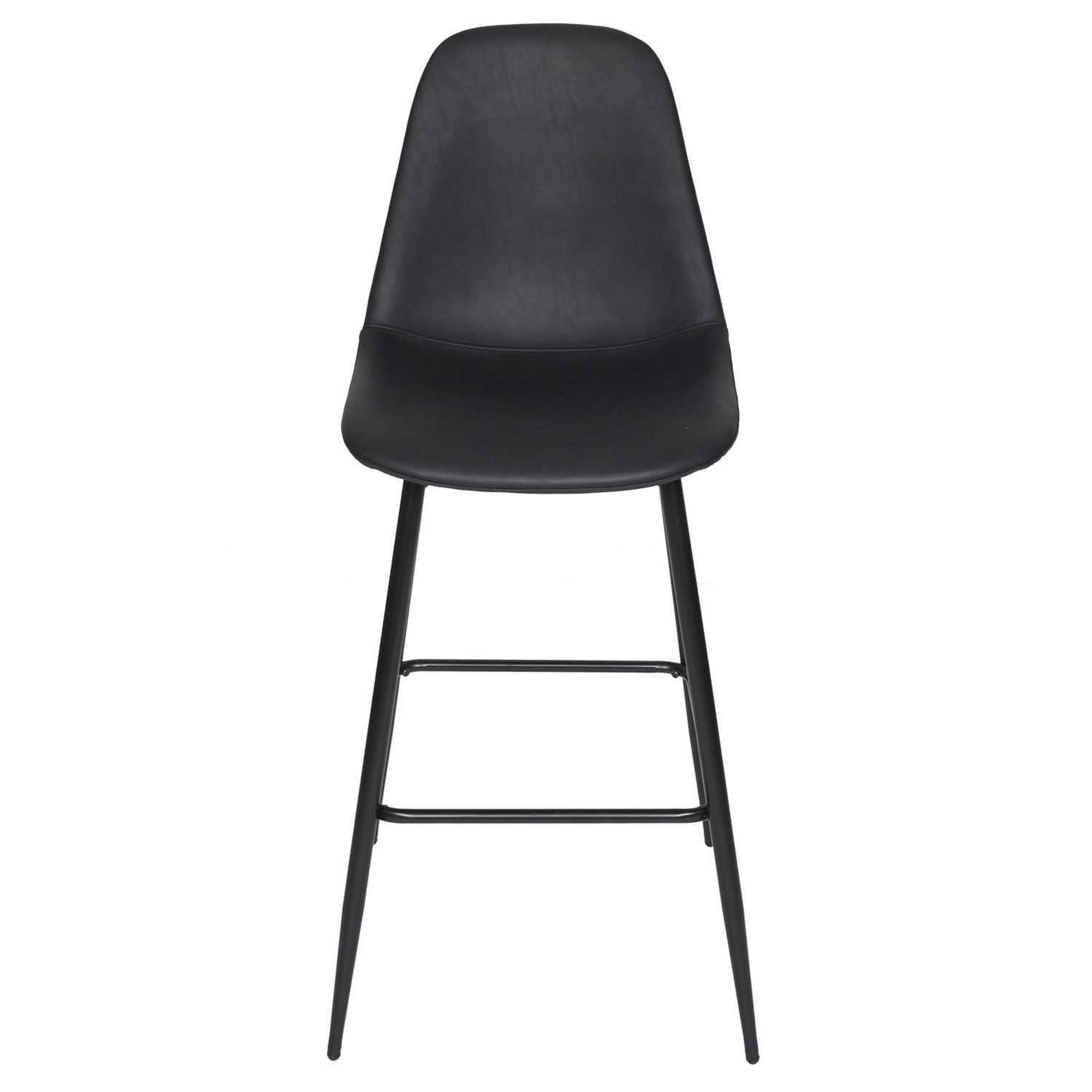 Voir la diapositive 4 : TOILINUX Lot de 2 chaises de bar malo - noir