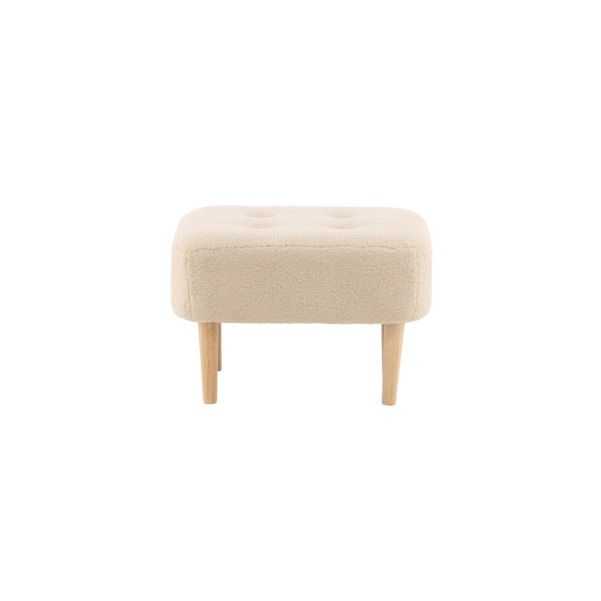 Voir la diapositive 5 : Paris Prix Pouf déco en tissu  salina  59cm naturel