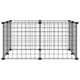 Voir la diapositive 2 : VIDAXL Cage animaux de compagnie a 8 panneaux Noir 35x35 cm Acier