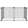 Voir la diapositive 2 : VIDAXL Cage animaux de compagnie a 8 panneaux Noir 35x35 cm Acier