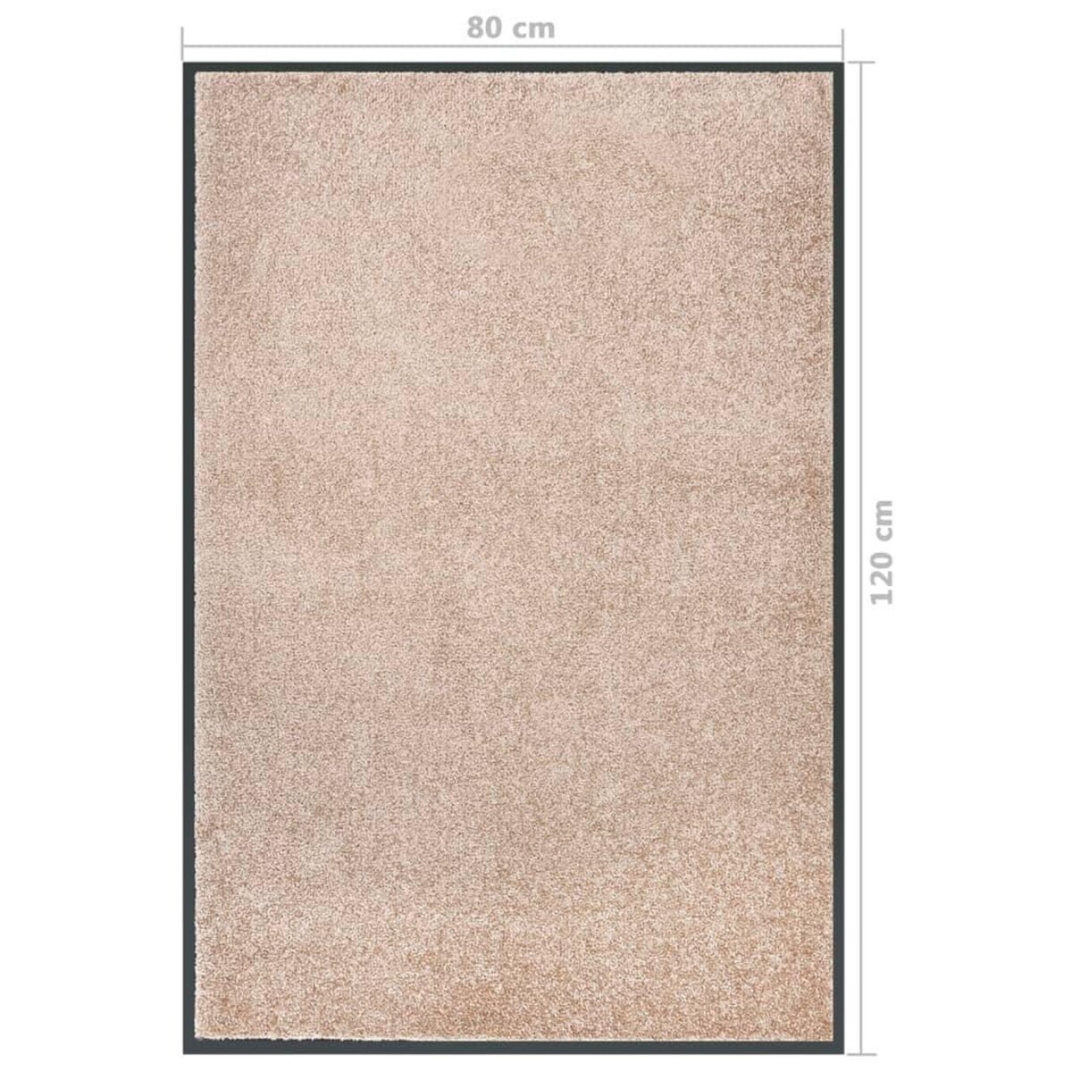 VIDAXL Paillasson Beige 80x120 cm