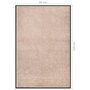 Voir la diapositive 6 : VIDAXL Paillasson Beige 80x120 cm