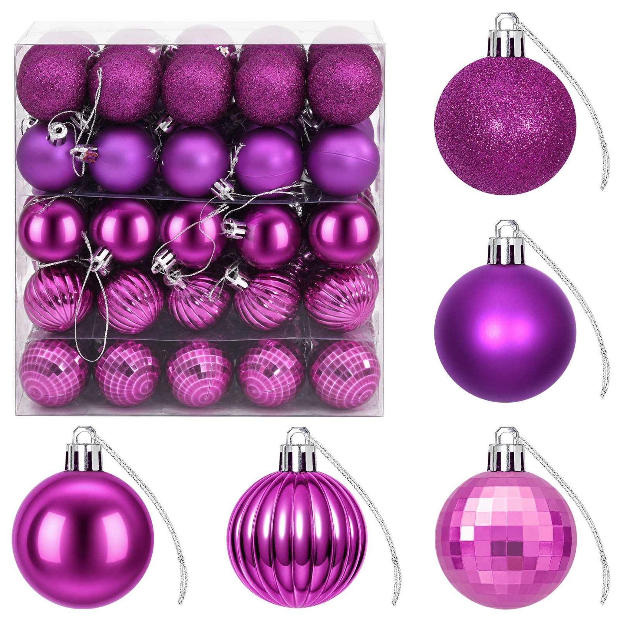 VIDAXL Ensemble de boules de Noël 100 pc Lilas 4 cm Polystyrene