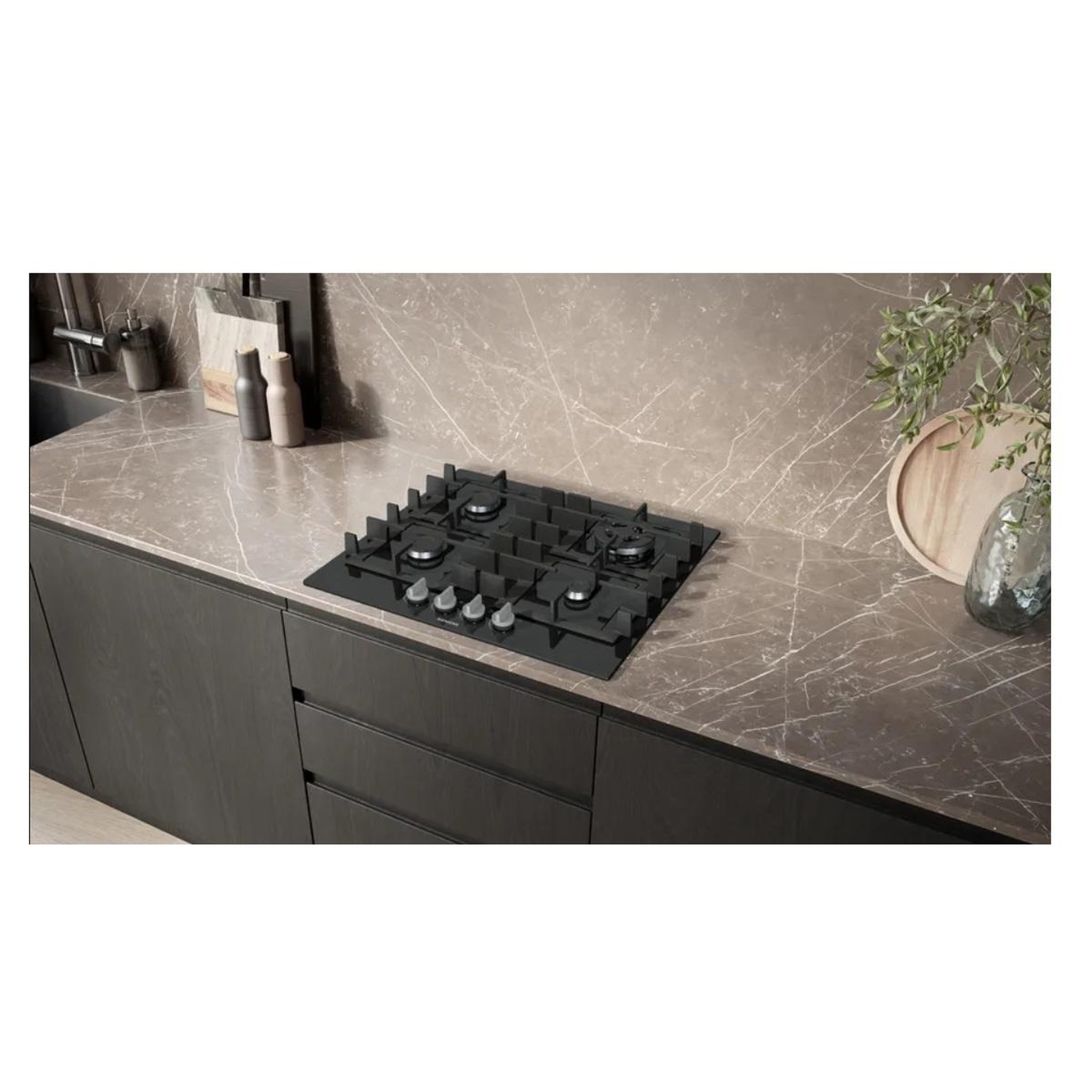 Voir la diapositive 4 : Siemens Table de cuisson gaz 59cm 7800w noir - en6b6hk40