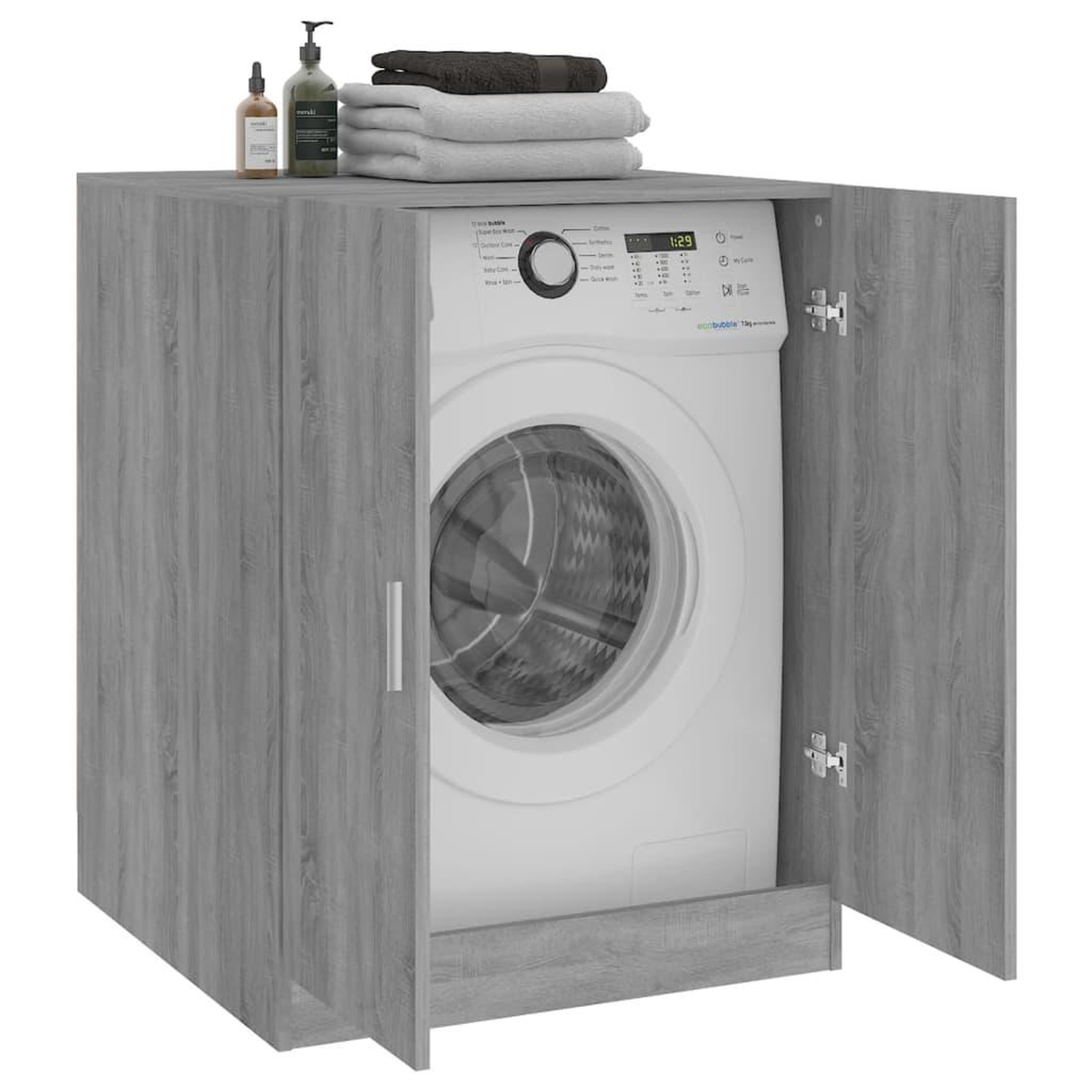 Voir la diapositive 4 : VIDAXL Meuble pour machine a laver Sonoma gris 71x71,5x91,5 cm