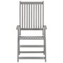 Voir la diapositive 4 : VIDAXL Chaises inclinables de jardin lot de 4 et coussins Bois acacia
