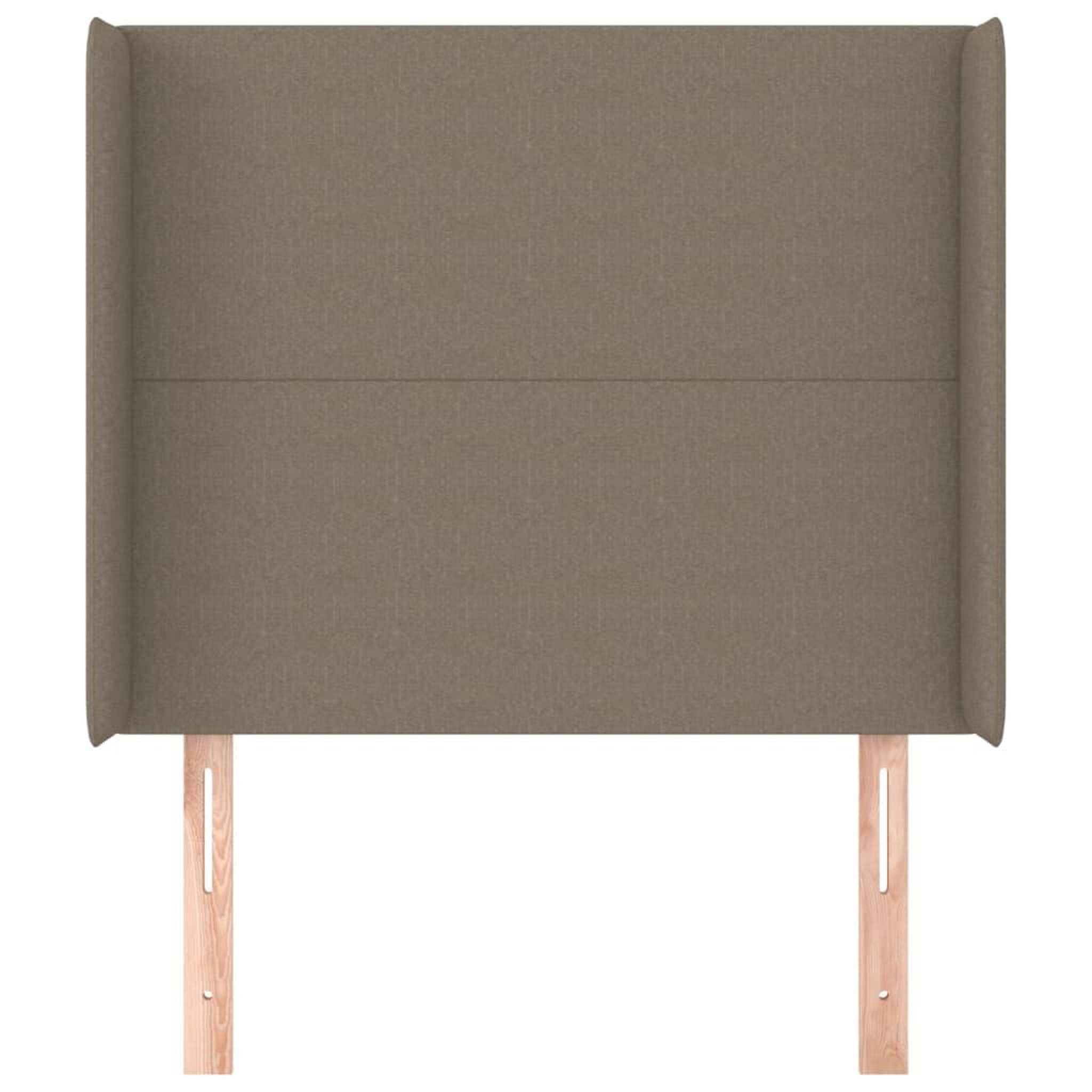 Voir la diapositive 3 : VIDAXL Tete de lit avec oreilles Taupe 103x16x118/128 cm Tissu