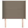 Voir la diapositive 3 : VIDAXL Tete de lit avec oreilles Taupe 103x16x118/128 cm Tissu