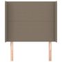 Voir la diapositive 3 : VIDAXL Tete de lit avec oreilles Taupe 103x16x118/128 cm Tissu