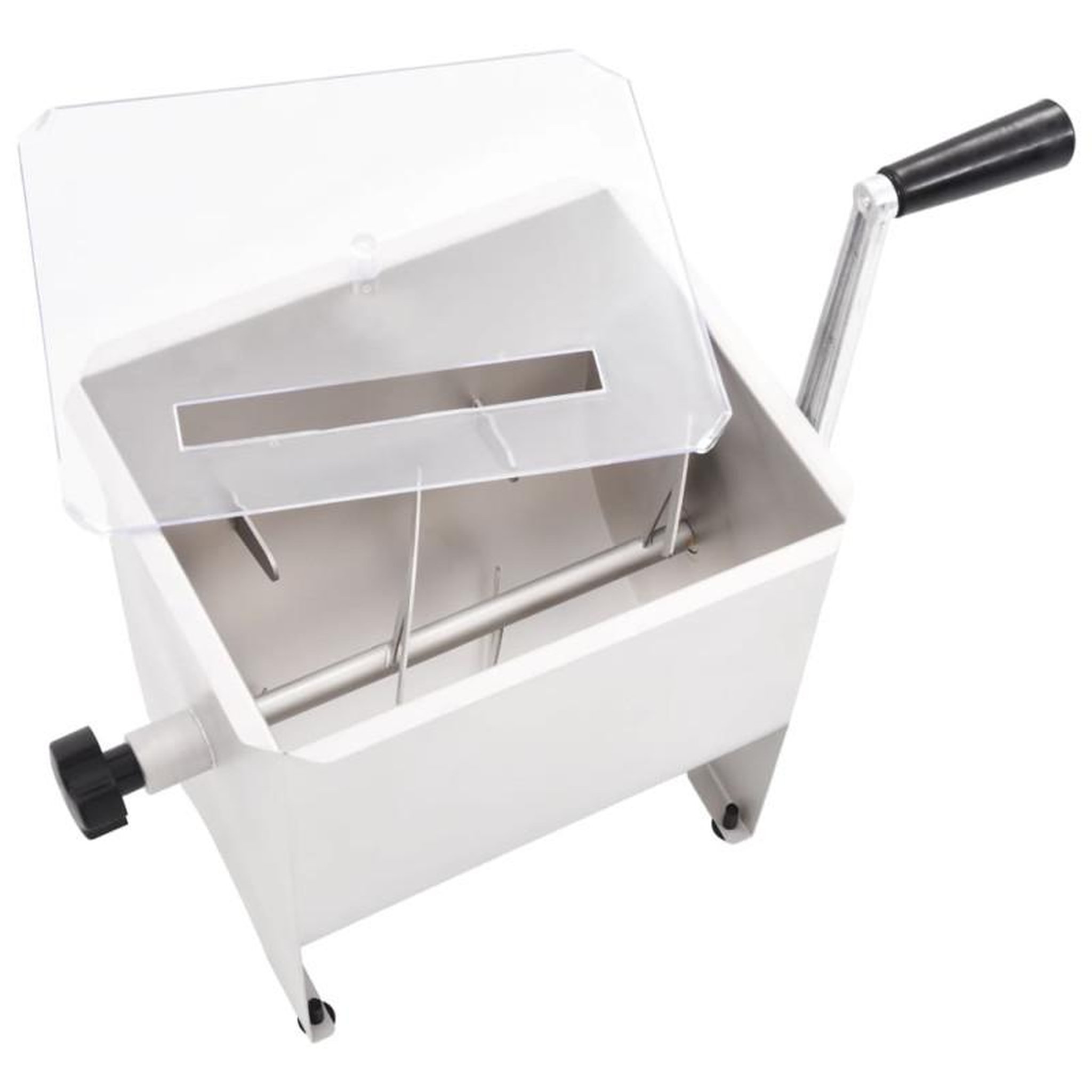 Voir la diapositive 4 : VIDAXL Mélangeur de viande manuel avec couvercle Argenté Inox
