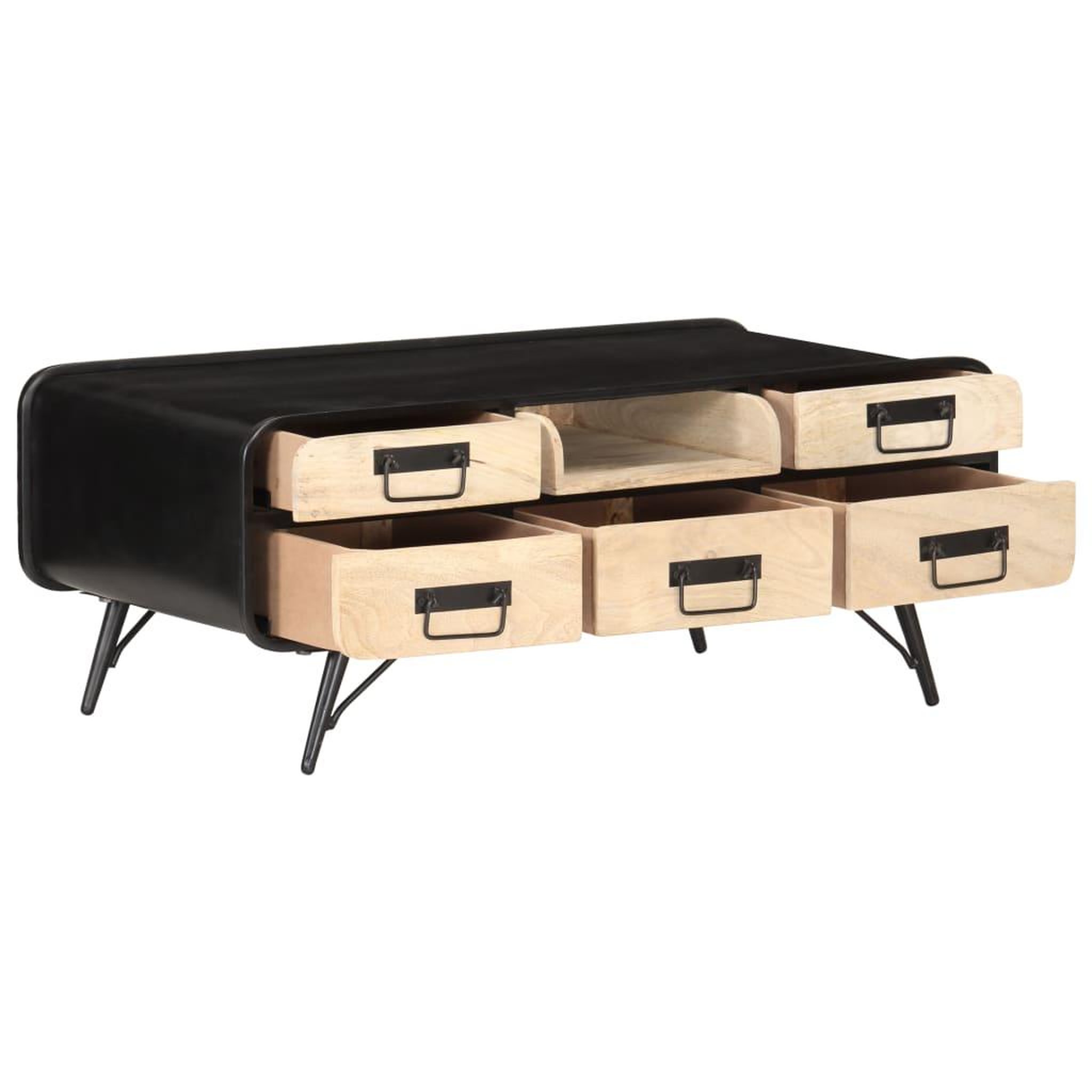 Voir la diapositive 2 : VIDAXL Table basse 100x50x40 cm Bois de manguier massif