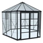 Palram Serre de jardin hexagonale 8.6m² gris - 705239