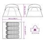 Voir la diapositive 6 : VIDAXL Tente de camping de cabine 4 personnes vert impermeable