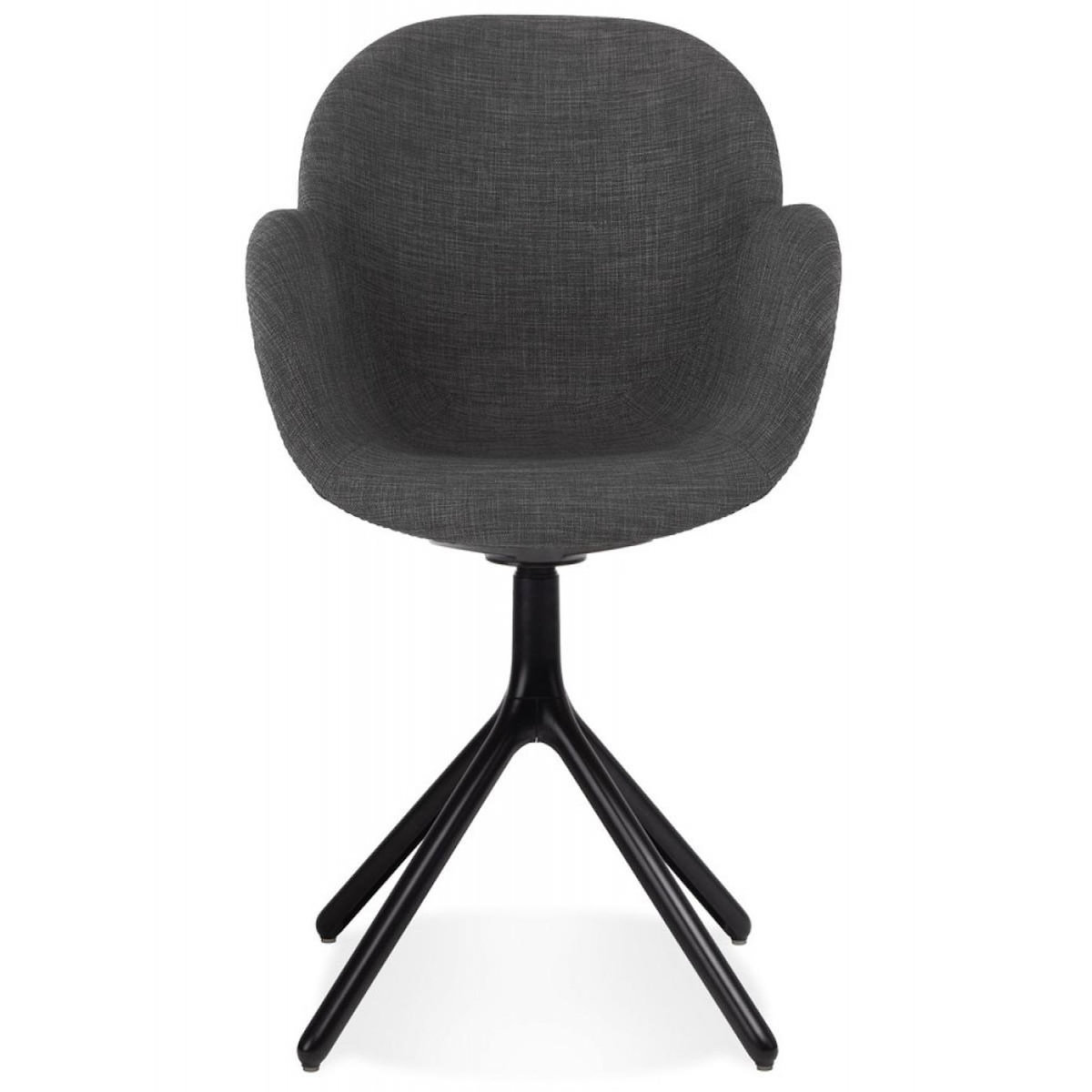 Paris Prix Chaise Design en Tissu  Maryellen  85cm Gris Foncé