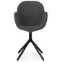 Voir la diapositive 2 : Paris Prix Chaise Design en Tissu  Maryellen  85cm Gris Foncé