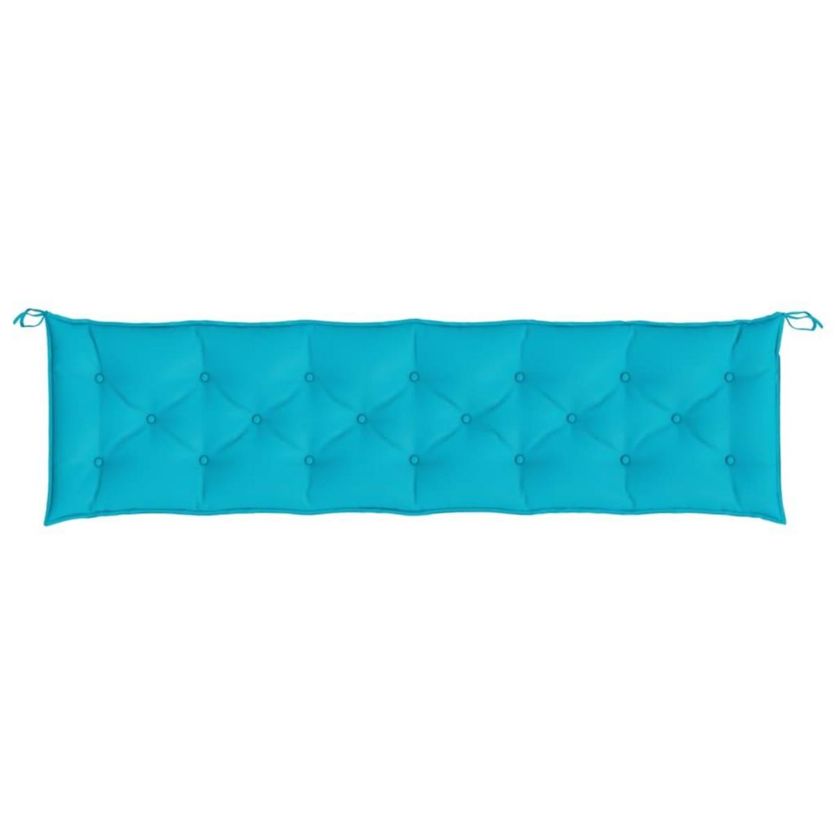 VIDAXL Coussin de banc de jardin turquoise 200x50x7 cm tissu