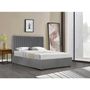 Voir la diapositive 1 : Habitat et Jardin Lit avec coffre  Mia  - 140 x 190 cm - Gris