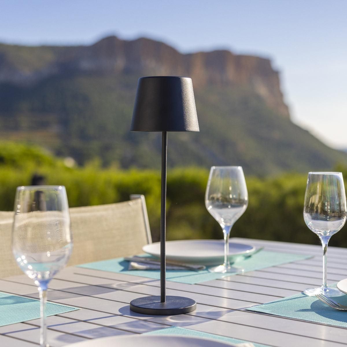 Lumisky Lampe de table sans fil LED KELLY Noir Metal H38CM