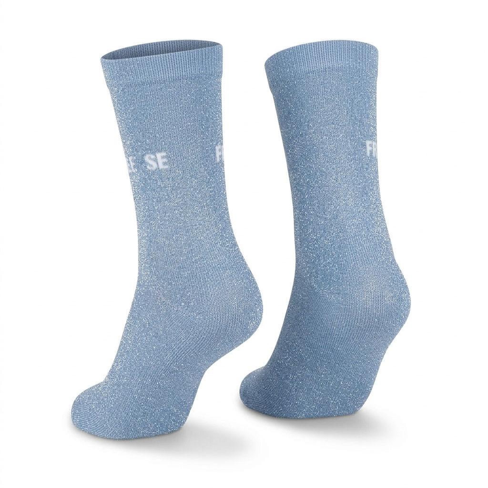 Voir la diapositive 3 : OZABI Chaussettes Femme Lurex Message Humoristique