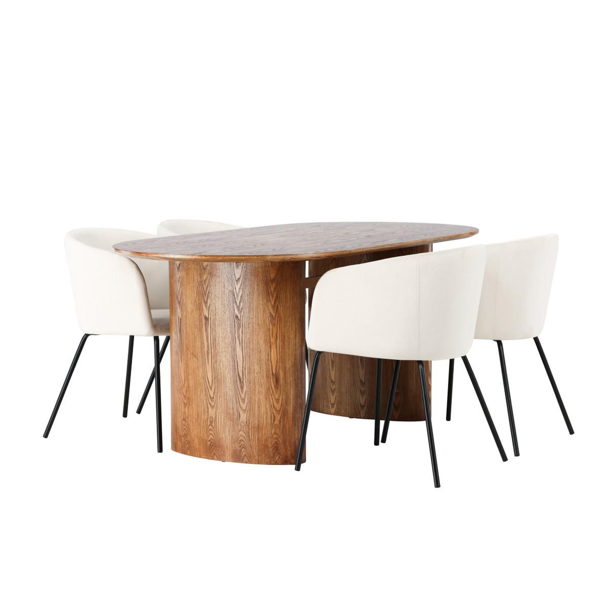 Paris Prix Ensemble table à manger & 4 chaises  isolde & berit  180cm naturel & beige