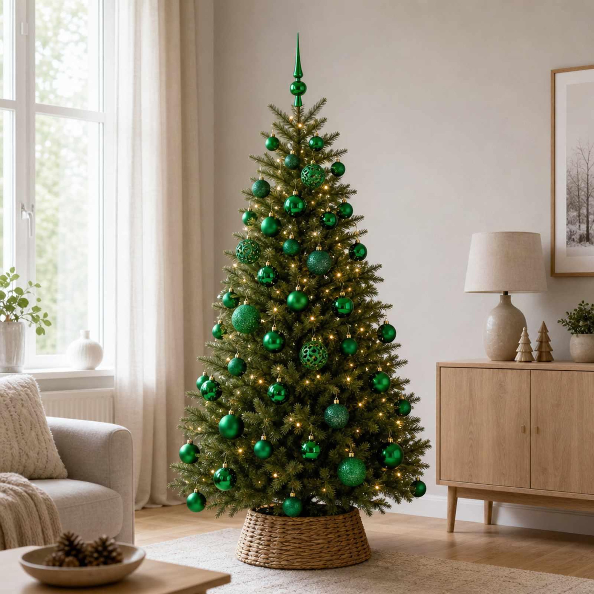 Voir la diapositive 4 : VIDAXL Ensemble de Boules de Noël 61 pc Vert Diam. 6 cm Plastique