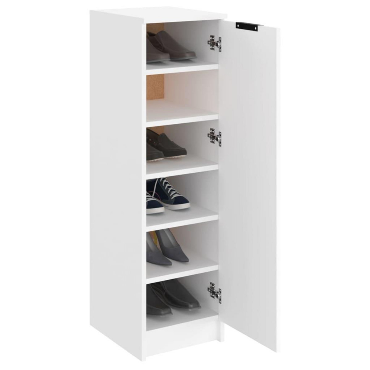 VIDAXL Armoire a chaussures Blanc 30x35x100 cm Bois d'ingenierie