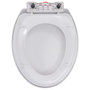 Voir la diapositive 5 : VIDAXL Abattant WC a fermeture en douceur Liberation rapide Blanc