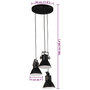 Voir la diapositive 6 : VIDAXL Lampe suspendue 25 W noir 30x30x100 cm E27
