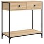 Voir la diapositive 2 : VIDAXL Table console chene sonoma 75x34,5x75 cm bois d'ingenierie