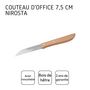 Voir la diapositive 4 : NIROSTA Couteau d'office manche en bois lame de 7,5 cm Nirosta Country