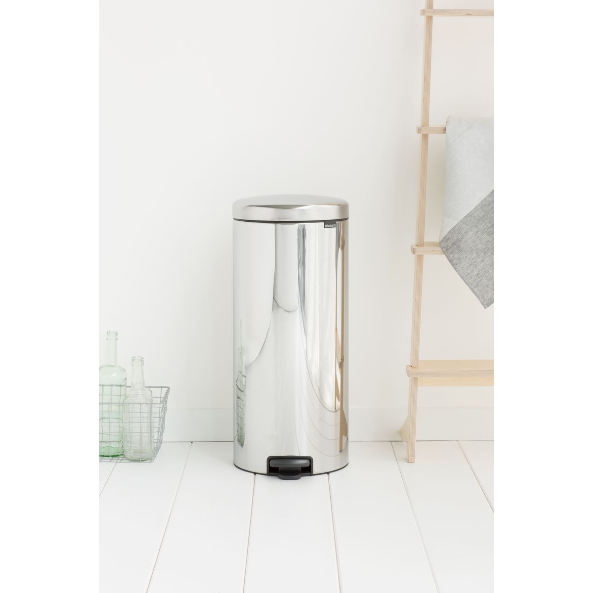BRABANTIA Poubelle à pédale NEWICON 30 L BRILLIANT STEEL