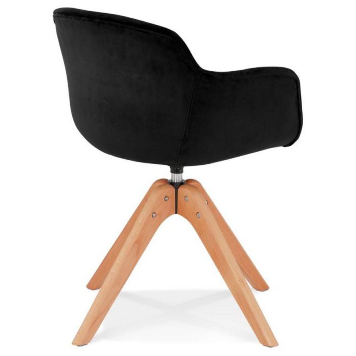 Paris Prix Fauteuil Design  Laurie  80cm Noir & Naturel