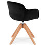 Voir la diapositive 4 : Paris Prix Fauteuil Design  Laurie  80cm Noir & Naturel