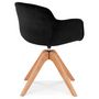 Voir la diapositive 4 : Paris Prix Fauteuil Design  Laurie  80cm Noir & Naturel