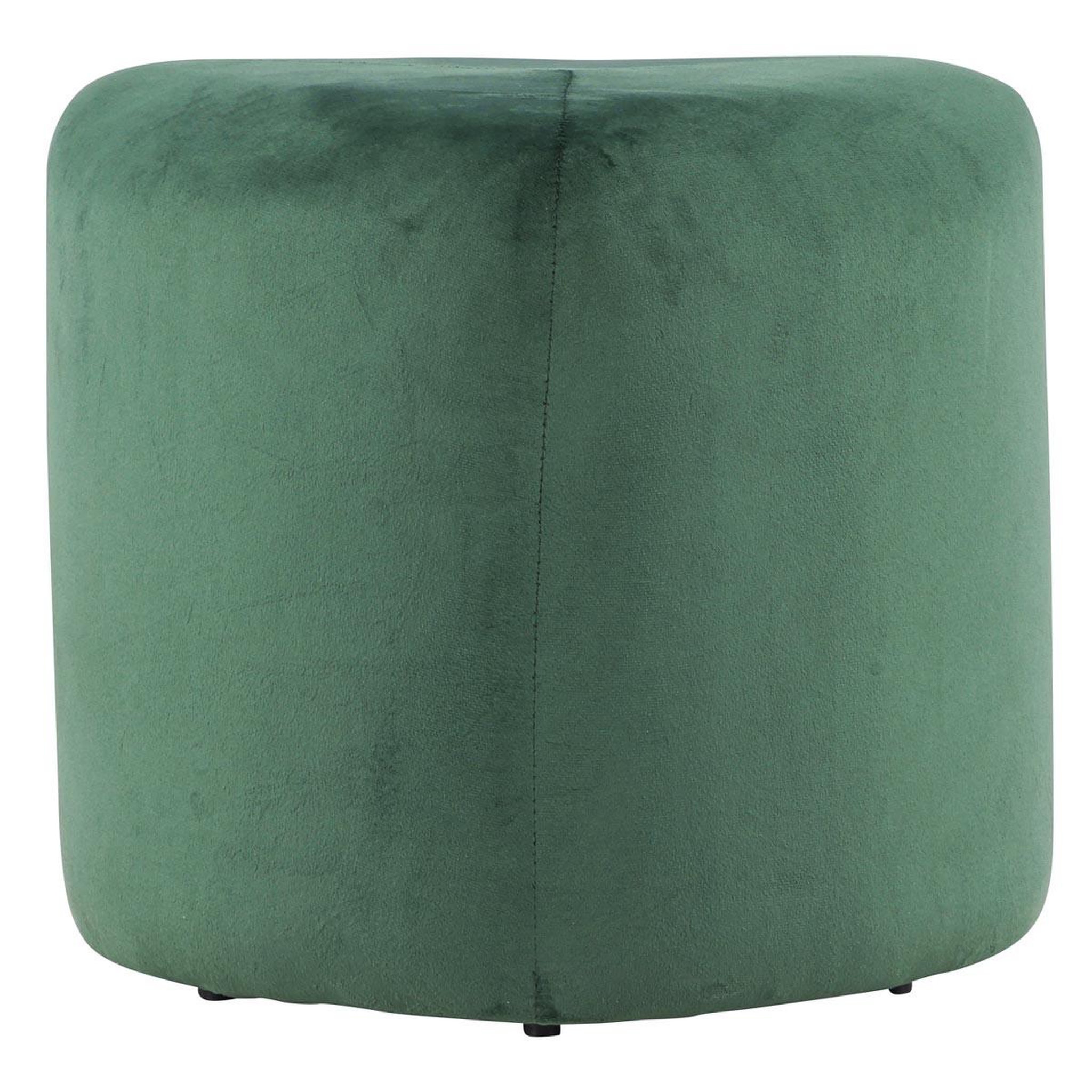 Paris Prix Pouf en velours  peg  46cm vert