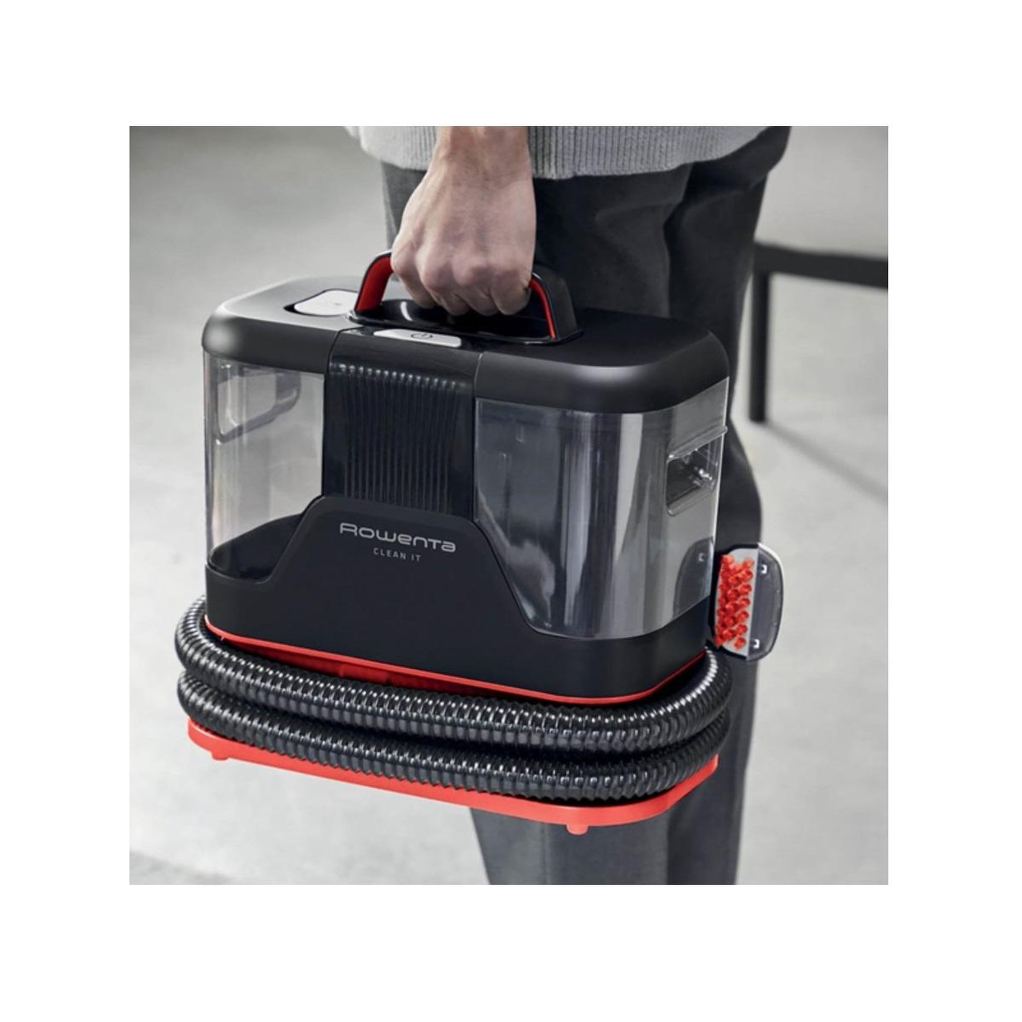 Voir la diapositive 2 : ROWENTA Nettoyeur détacheur 400w noir/rouge - in5012f0