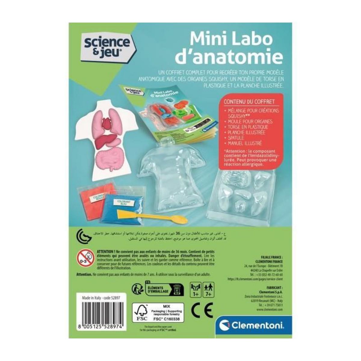 CLEMENTONI Mini Labo d'anatomie CLEMENTONI