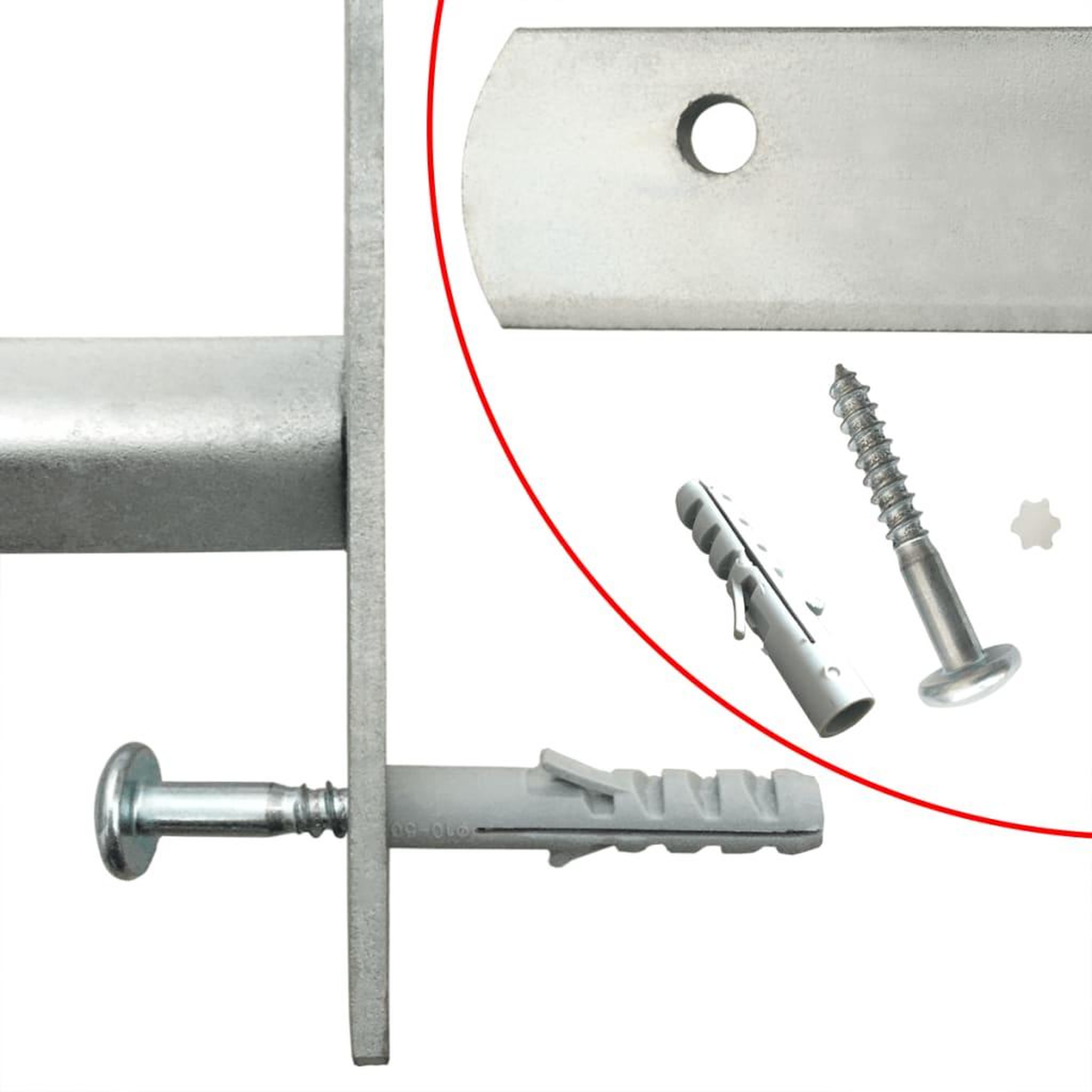 Voir la diapositive 4 : VIDAXL Grille reglable de securite de fenetres et 4 barres 500-650 mm